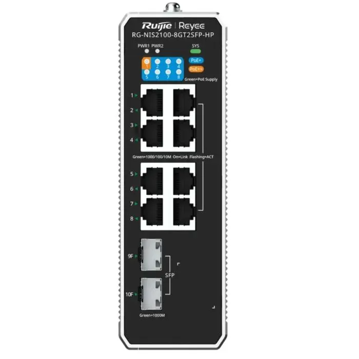 Коммутатор сетевой Ruijie Networks RG-NIS2100-8GT2SFP-HP