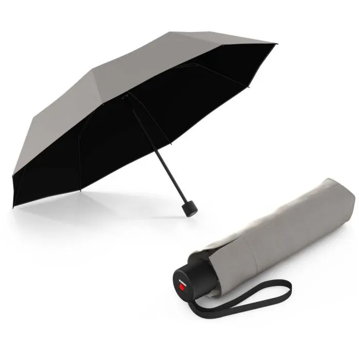 Зонт Knirps A.050 Medium Manual Sandstone Black HeatShield механічна, складана (Kn95-7051-22502)