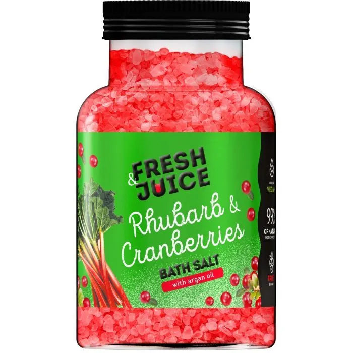 Сіль для ванн Fresh Juice Rhubarb & Cranberries Bath Salt 700 г (4823015946257)
