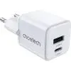 Зарядное устройство Choetech 1xUSB-C PD30W PPS + 1xUSB QC3.0 (PD5012-EU-WH)