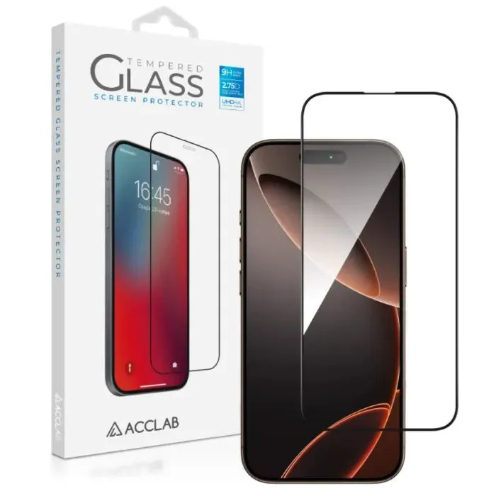 Скло захисне ACCLAB Full Glue ESD Apple iPhone 16 Pro Black (1283126594137)