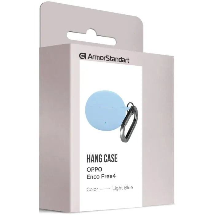 Чехол для наушников Armorstandart Hang Case For Oppo Enco Free4 Light Blue (ARM86147) изображение 3