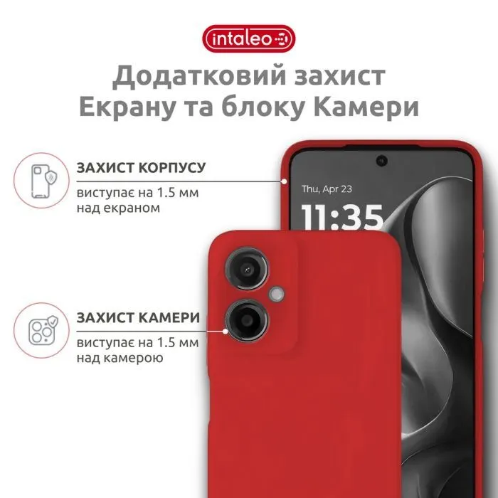 Чохол до мобільного телефона Intaleo Silicone Motorola Moto G24 Power Red (1283126640193) зображення 3