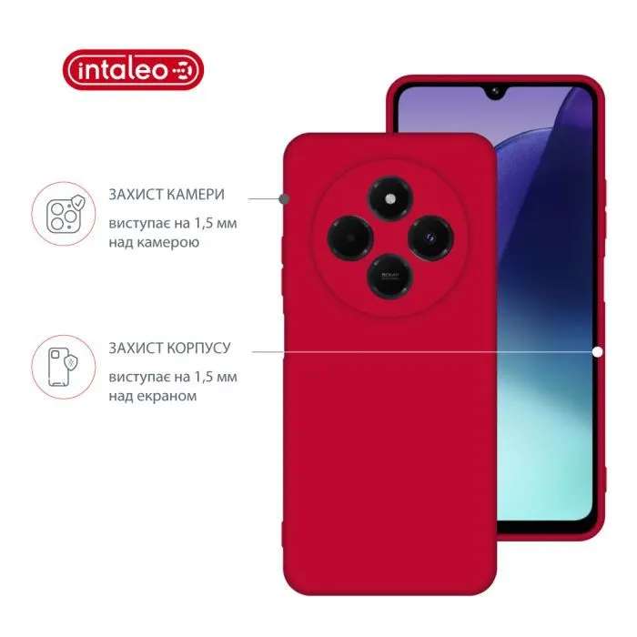 Чохол до мобільного телефона Intaleo Silicone Xiaomi Redmi 14C 4G Red (1283126617102) зображення 3