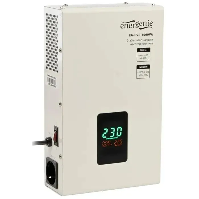 Стабілізатор напруги EnerGenie EG-PVR-1000VA, 220V (EG-PVR-1000VA)