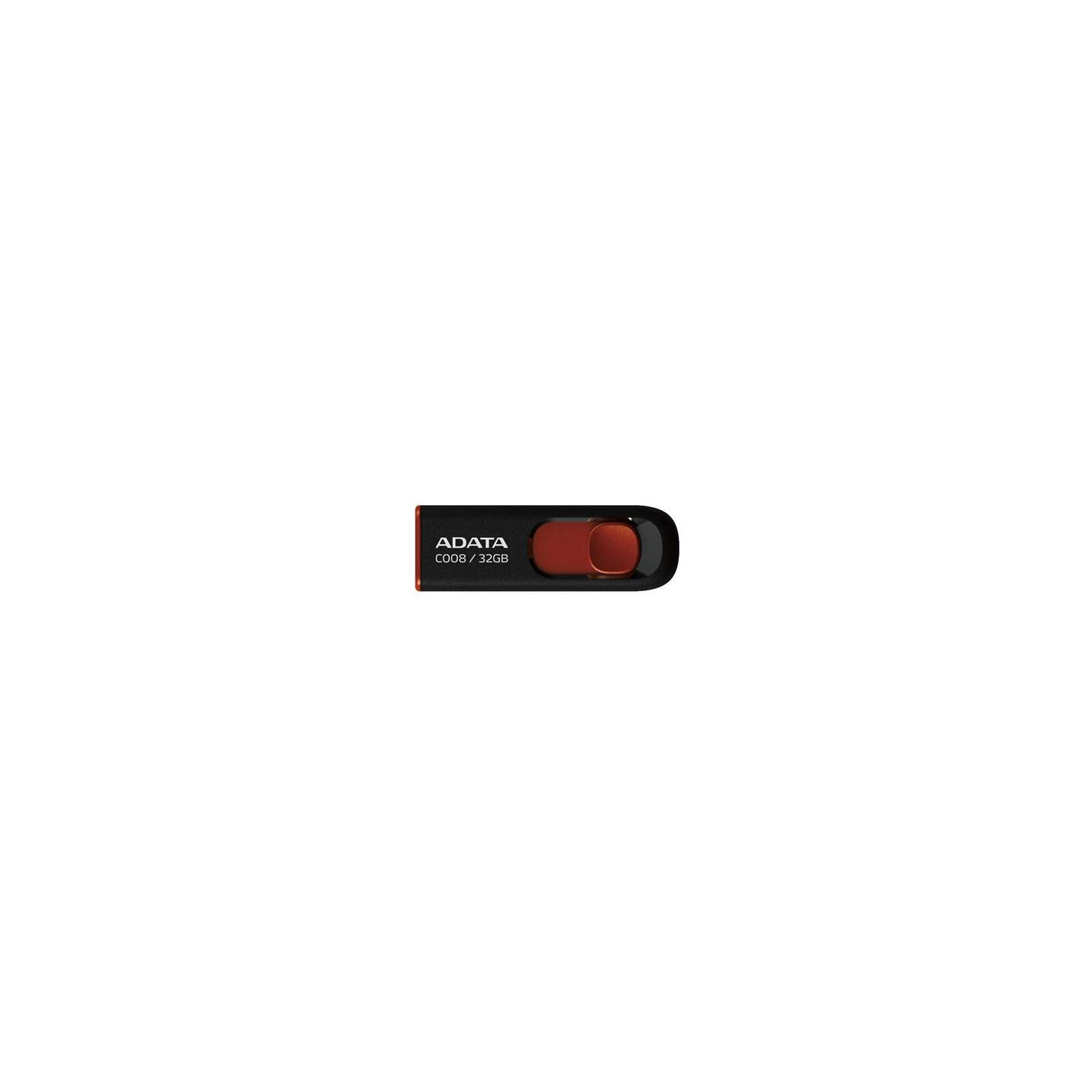 USB флеш накопитель ADATA 32Gb C008 black+red (AC008-32G-RKD)