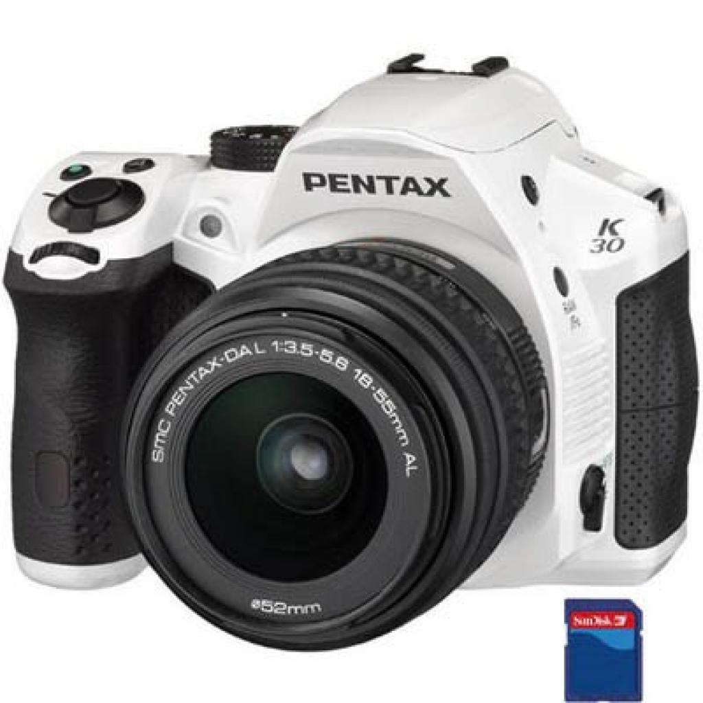 Цифровой фотоаппарат Pentax K-30 + DA L 18-55mm white (15678)