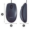 Мышка Logitech B100 Black (910-003357) изображение 8