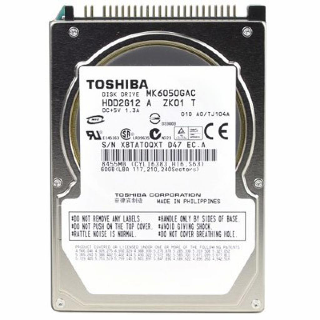 Жорсткий диск для ноутбука 2.5"  60GB Toshiba (MK6050GAC)