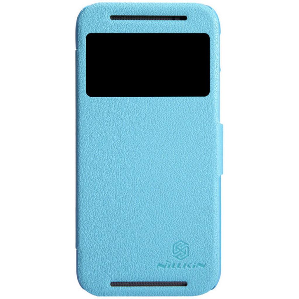 Чохол до мобільного телефона для HTC ONE (M8) /Fresh Series Leather Case/Blue Nillkin (6138237)
