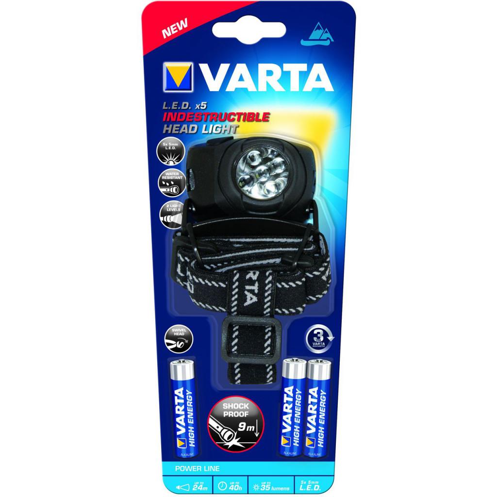 Ліхтар Varta Indestructible Head Light LED*5 3*AAA (17730101421)