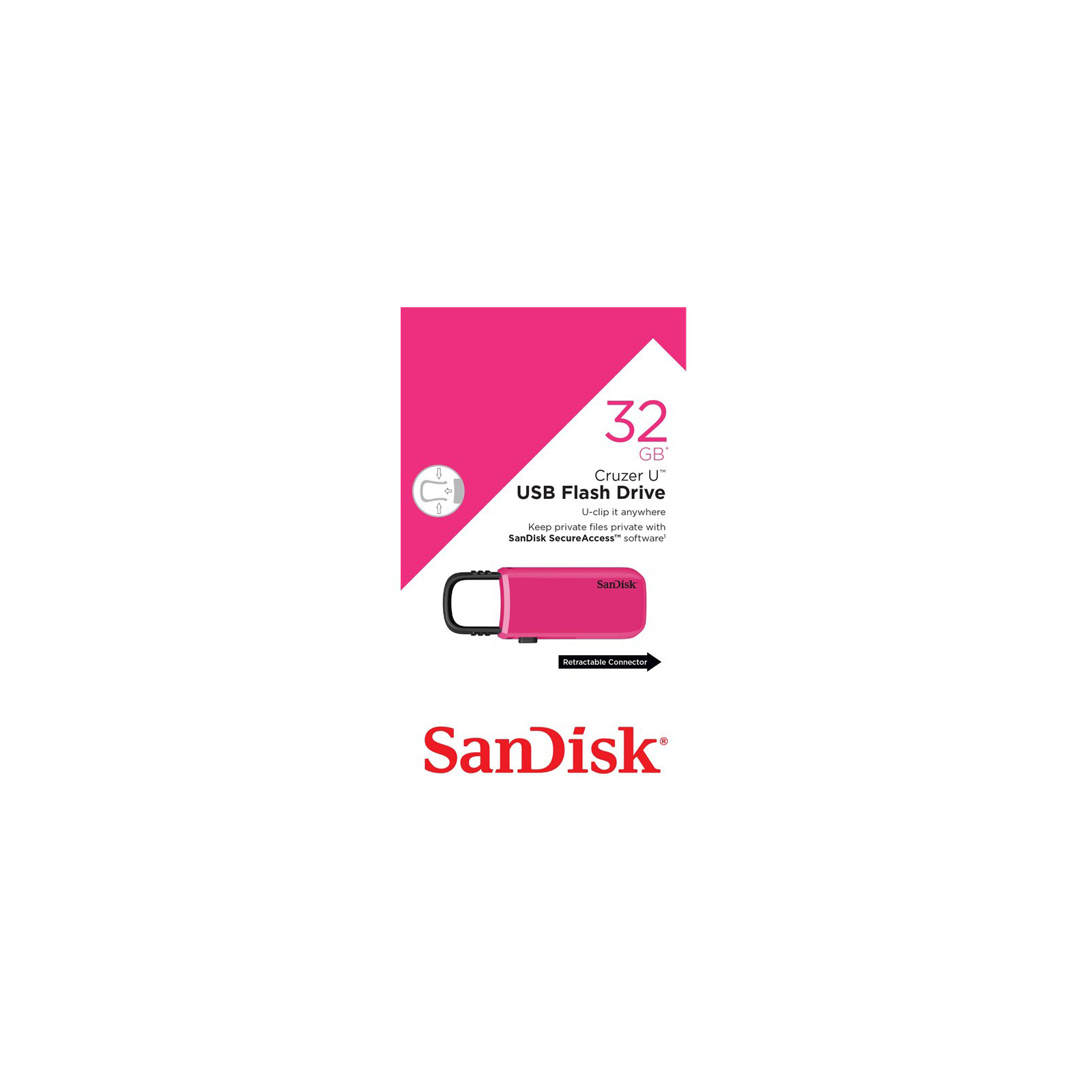 USB флеш накопитель SanDisk 32GB Cruzer U Pink USB 2.0 (SDCZ59-032G-B35PZ) изображение 4