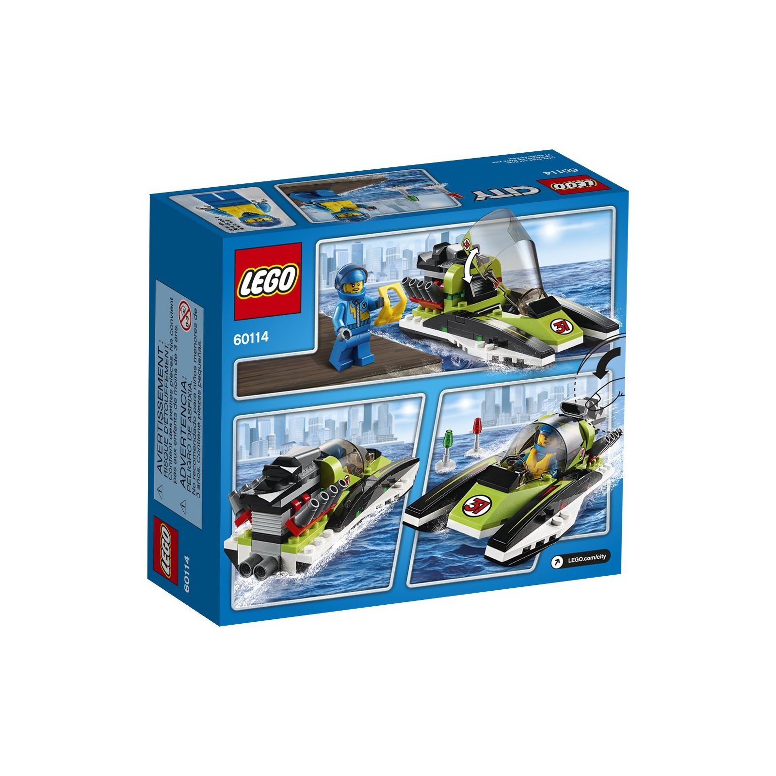 Конструктор LEGO City Great Vehicles Гоночный катер (60114) изображение 8