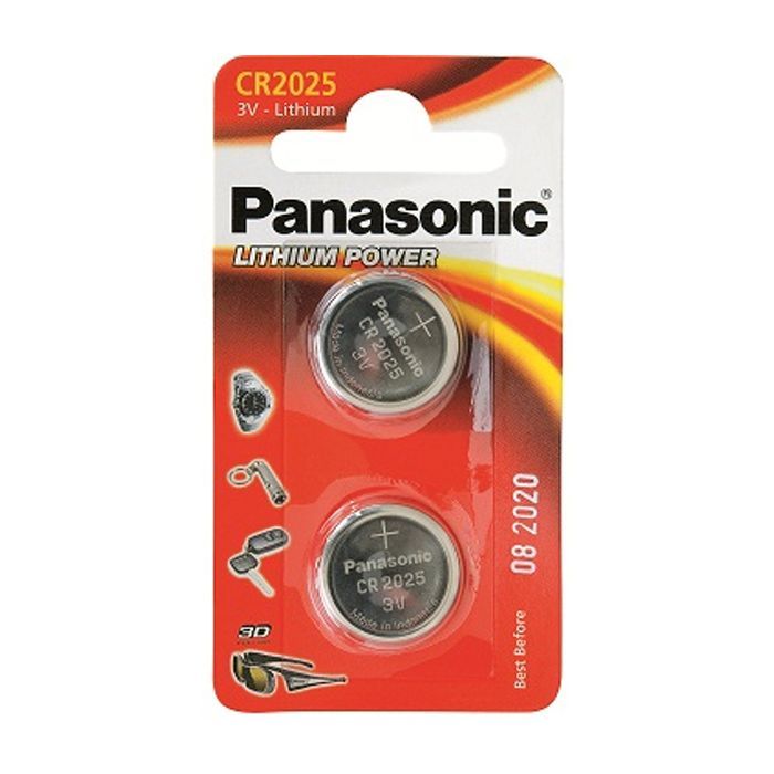 Батарейка Panasonic CR 2025 * 2 LITHIUM (CR-2025EL/2B)