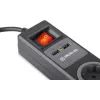 Мережевий подовжувач REAL-EL RS-3 USB CHARGE 1.8m, black (EL122500001) зображення 7