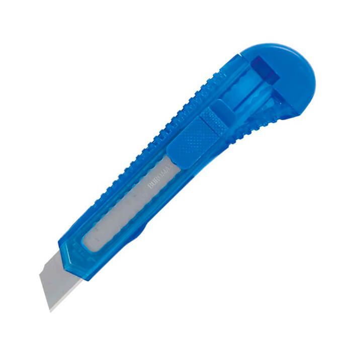 Нож канцелярский Buromax 18мм, transparent plastic, JOBMAX (BM.4646)