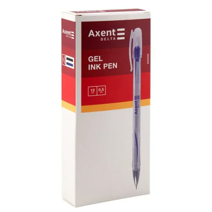 Ручка гелева Delta by Axent DG 2020, black, (DG2020-01) зображення 2