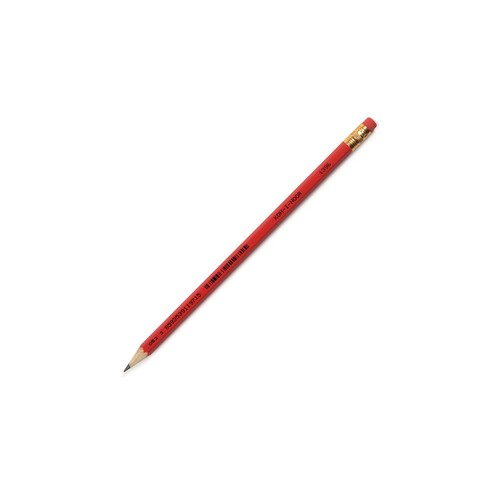 Карандаш графитный Koh-i-Noor 1396-3, НВ, with eraser, red (139600200179)