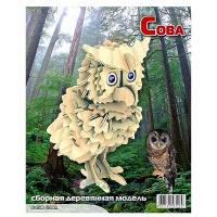 Сборная модель Мир деревянных игрушек Сова (Е038)