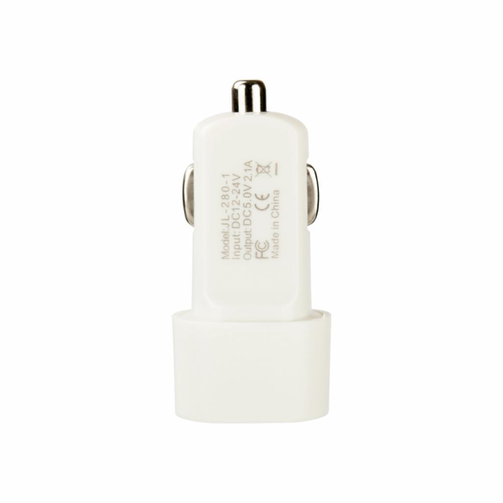 Зарядний пристрій Fly 2*USB, 2.1A + cable micro USB White (47560) зображення 3
