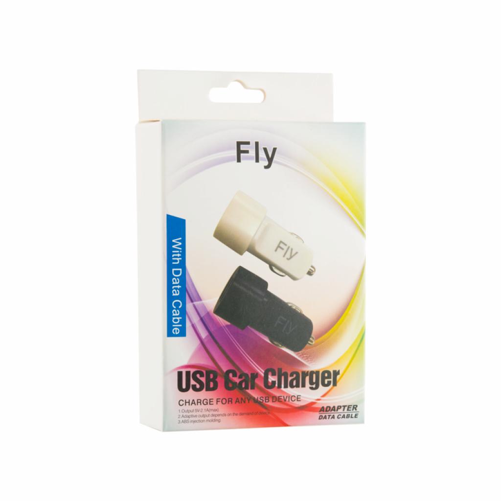 Зарядний пристрій Fly 2*USB, 2.1A + cable micro USB White (47560) зображення 6