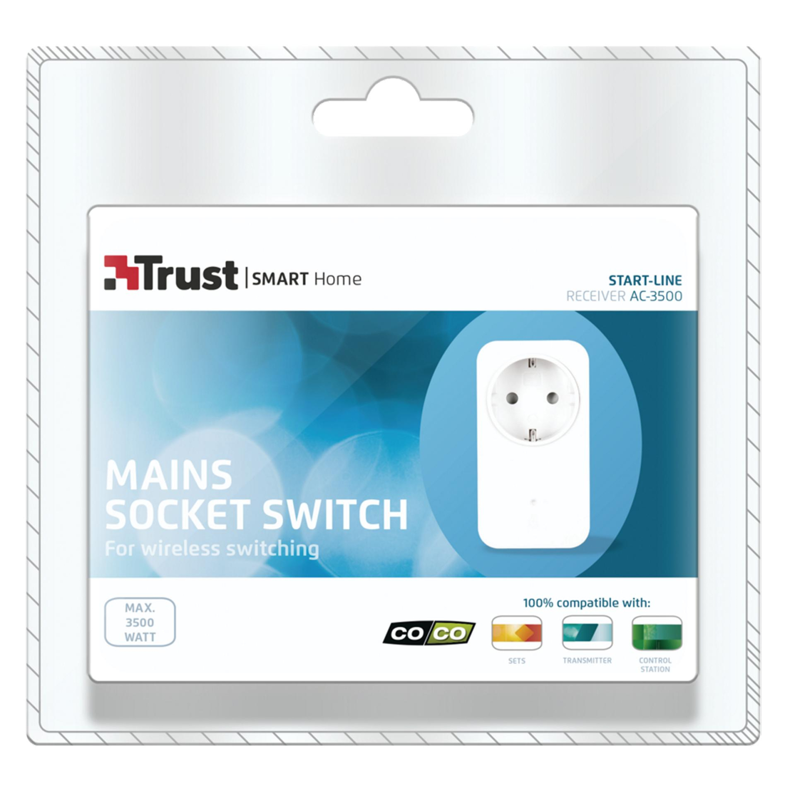 Розумна розетка Trust AC-3500 Wall socket switch (<3500W) (71008) зображення 2