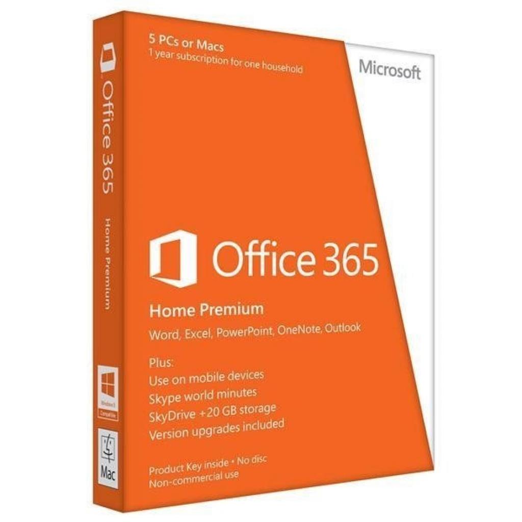 Офісний додаток Microsoft Office365 Home 5User 1Year Subscription Russian Medialess P2 (6GQ-00763)