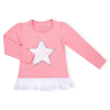 Кофта Breeze со звездой и оборкой (10536-128G-pink)