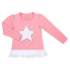 Кофта детская Breeze со звездой и оборкой (10536-128G-pink)