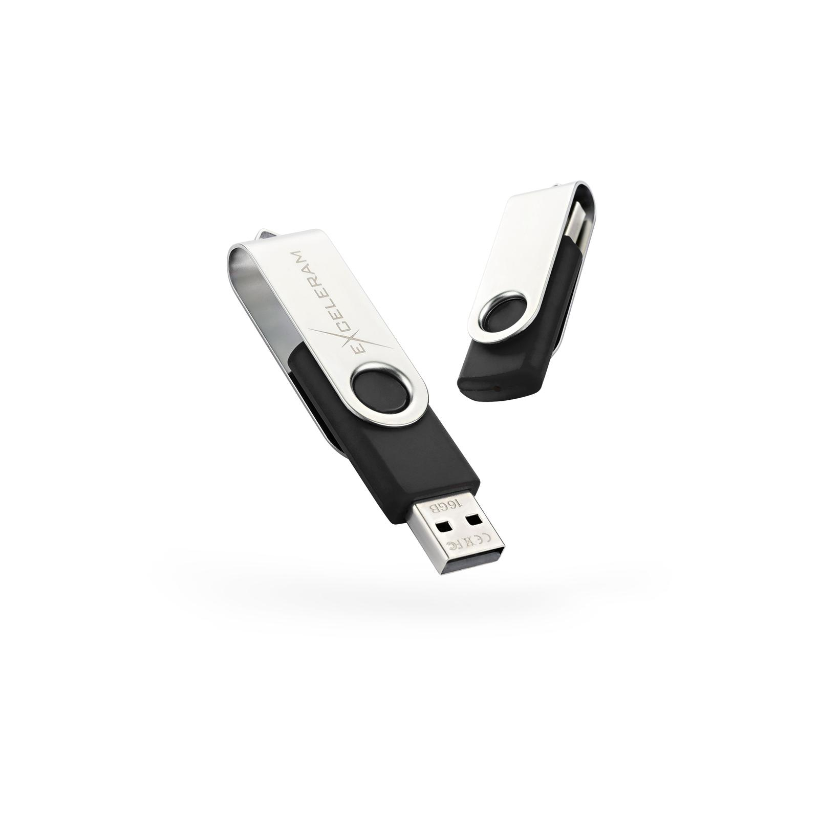 USB флеш накопичувач eXceleram 16GB P1 Series Silver/Black USB 2.0 (EXP1U2SIB16)