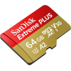 Карта пам'яті SanDisk 64GB microSDXC class 10 UHS-I U3 A2 Extreme Plus V30 (SDSQXBZ-064G-GN6MA) зображення 3