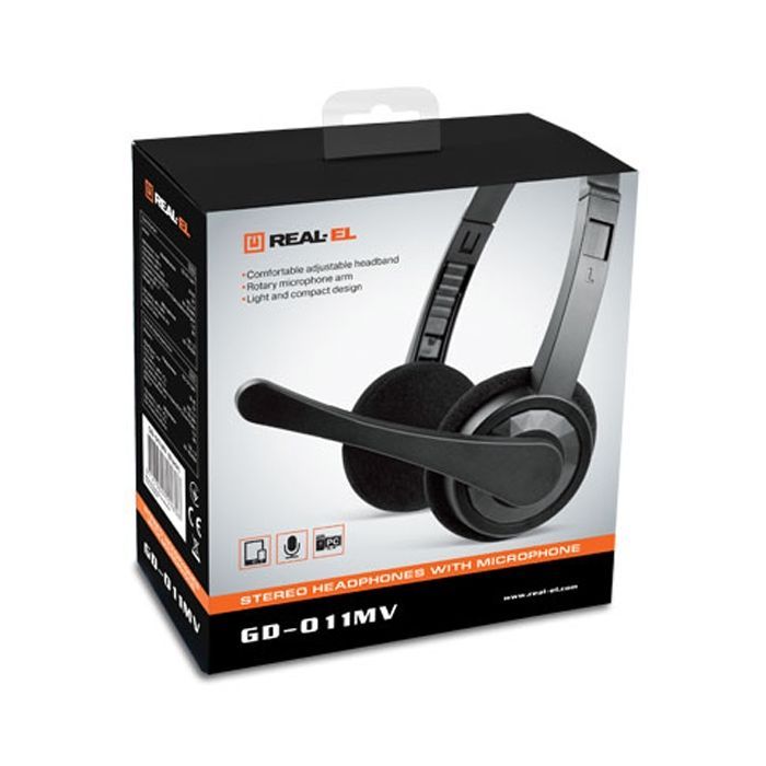 Наушники REAL-EL GD-011MV Black изображение 3