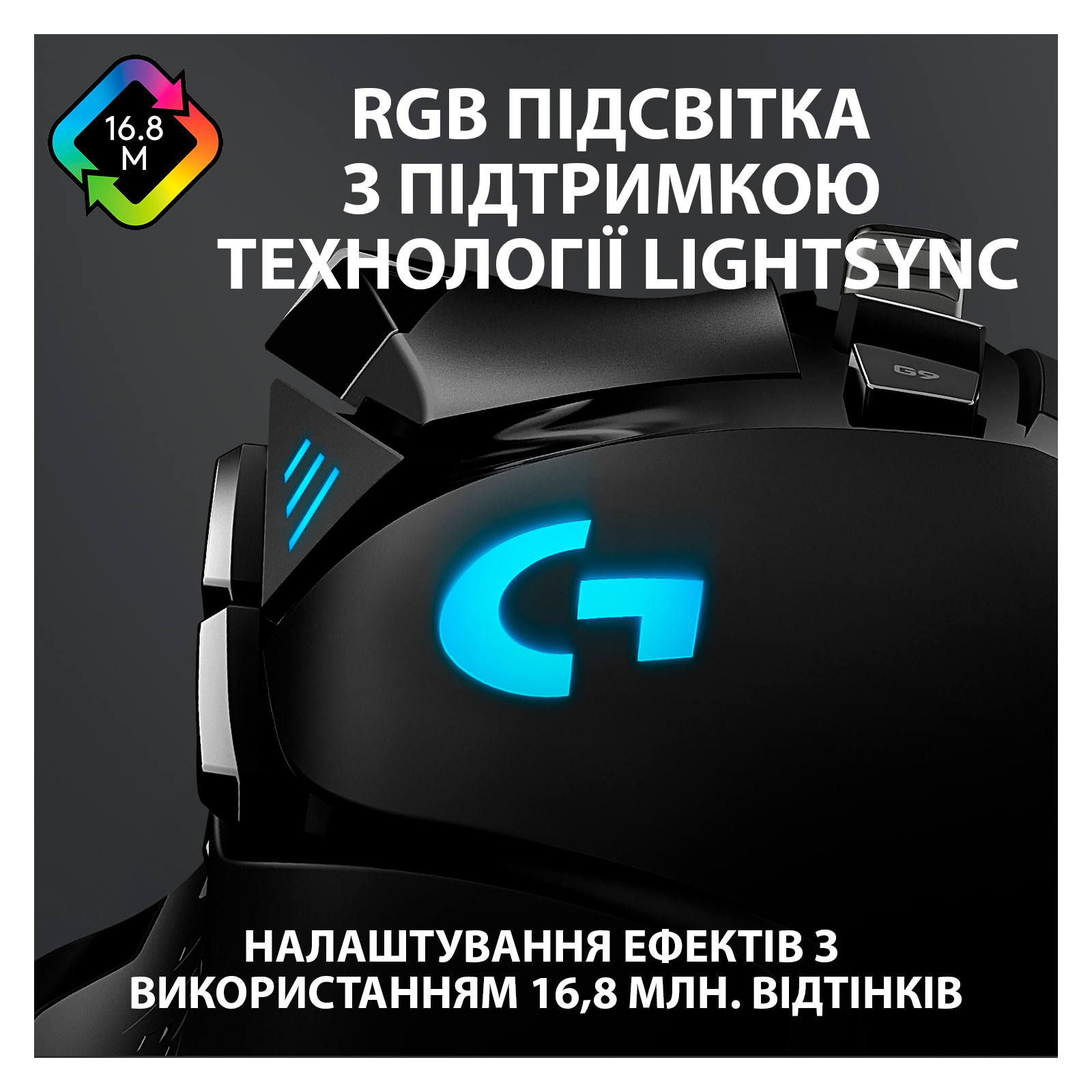 Мишка Logitech G502 Hero High Performance (910-005470) зображення 7