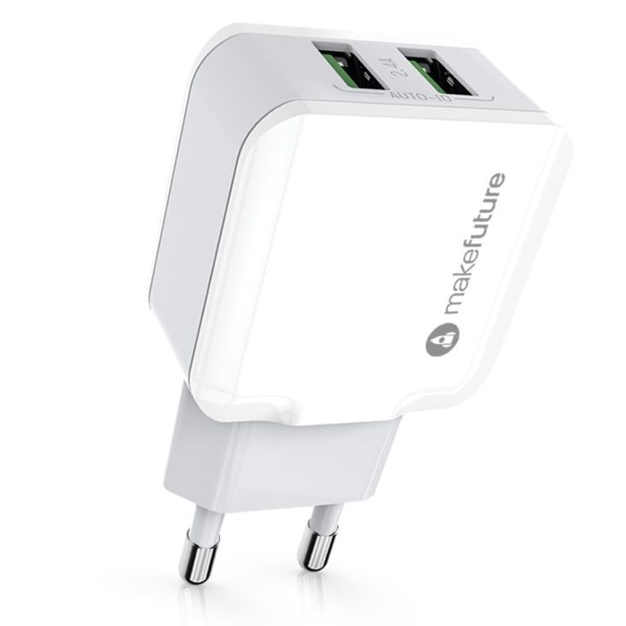 Зарядное устройство MakeFuture 2 USB (2.4 A) White (MCW-21WH) изображение 2