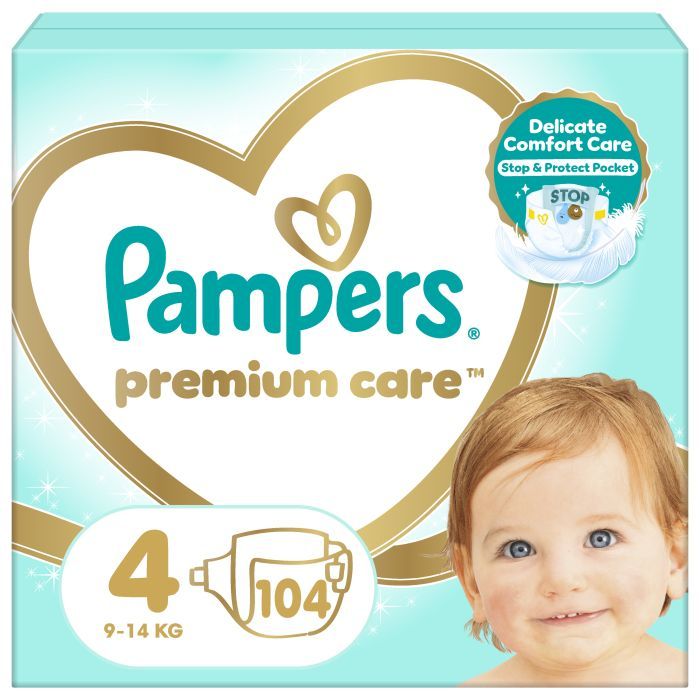Підгузки Pampers Premium Care Maxi Розмір 4 (9-14 кг) 52 (4015400278818)