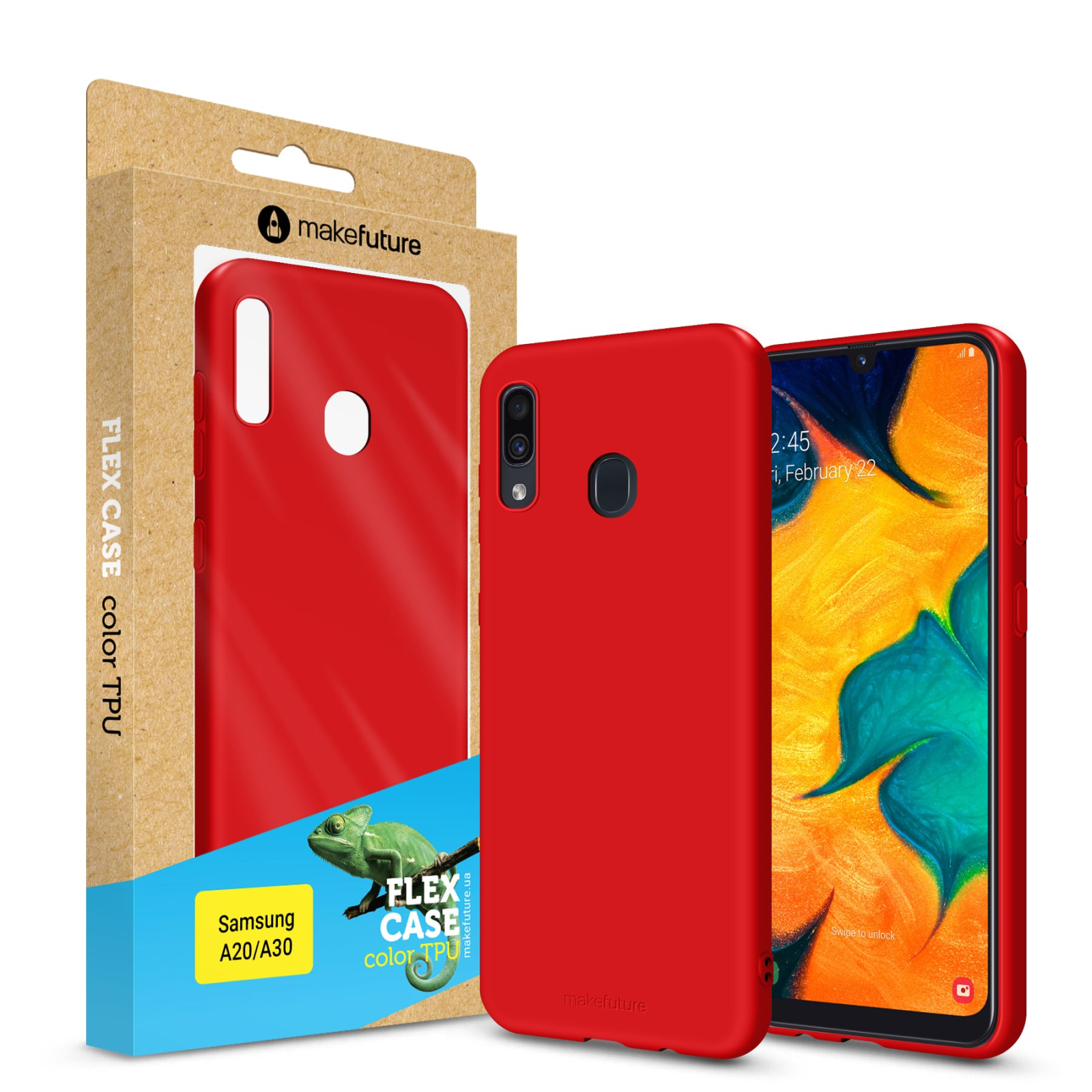 Чохол до мобільного телефона MakeFuture Flex Case (Soft-touch TPU) Samsung A20/A30 Red (MCF-SA205RD)