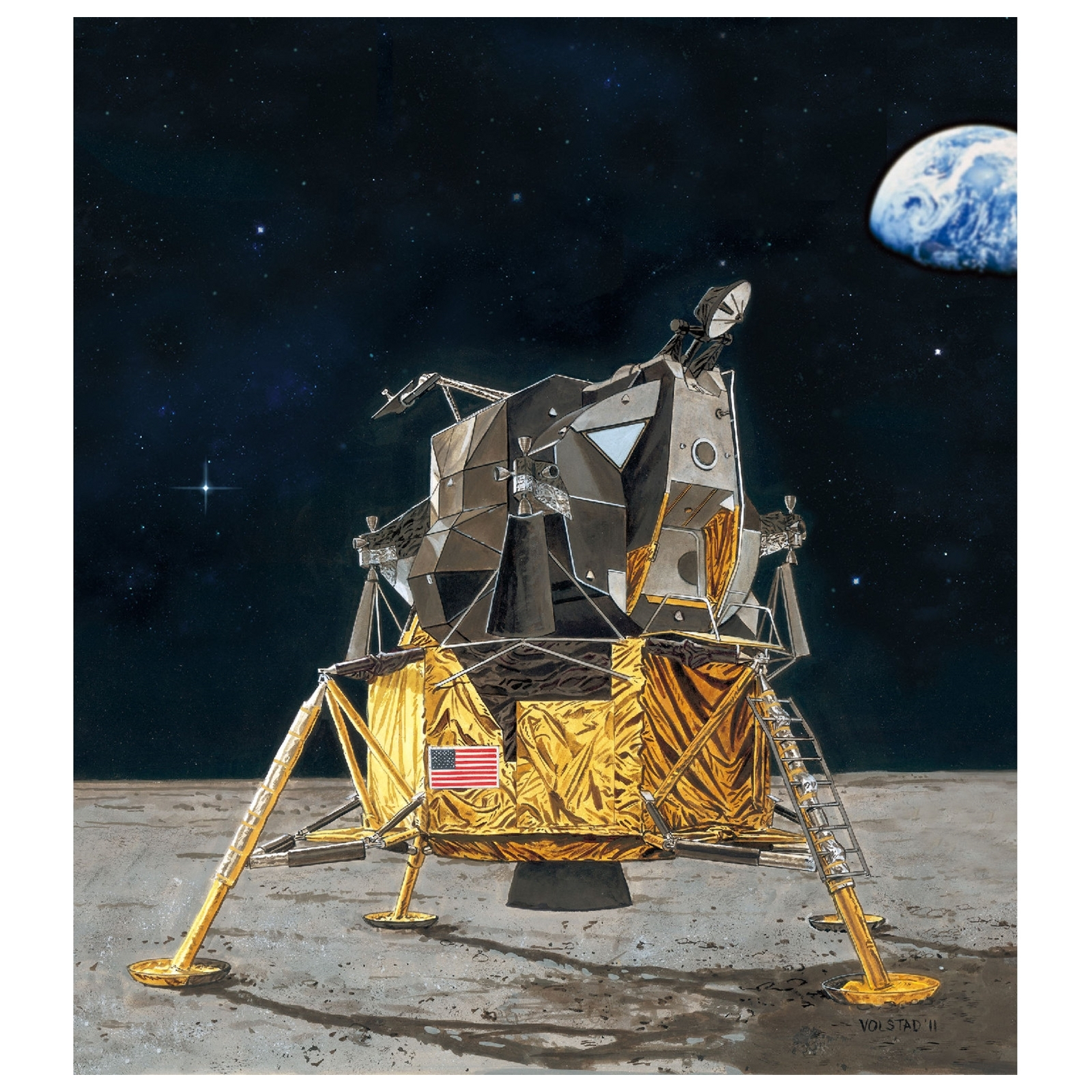 Сборная модель Revell Лунный модуль Орел миссии Аполлон 11 уровень 4, 1:48 (RVL-03701) изображение 7