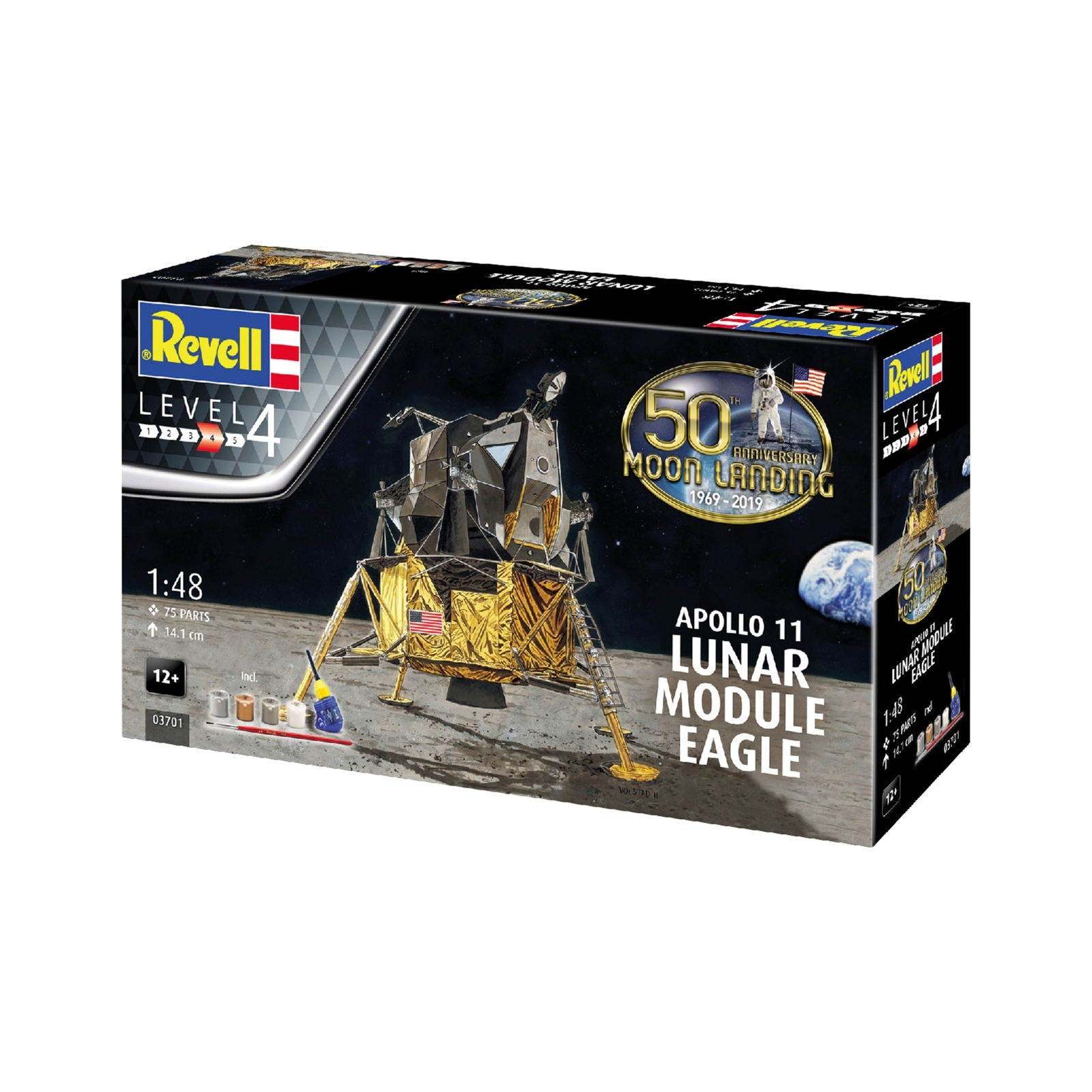 Сборная модель Revell Лунный модуль Орел миссии Аполлон 11 уровень 4, 1:48 (RVL-03701)