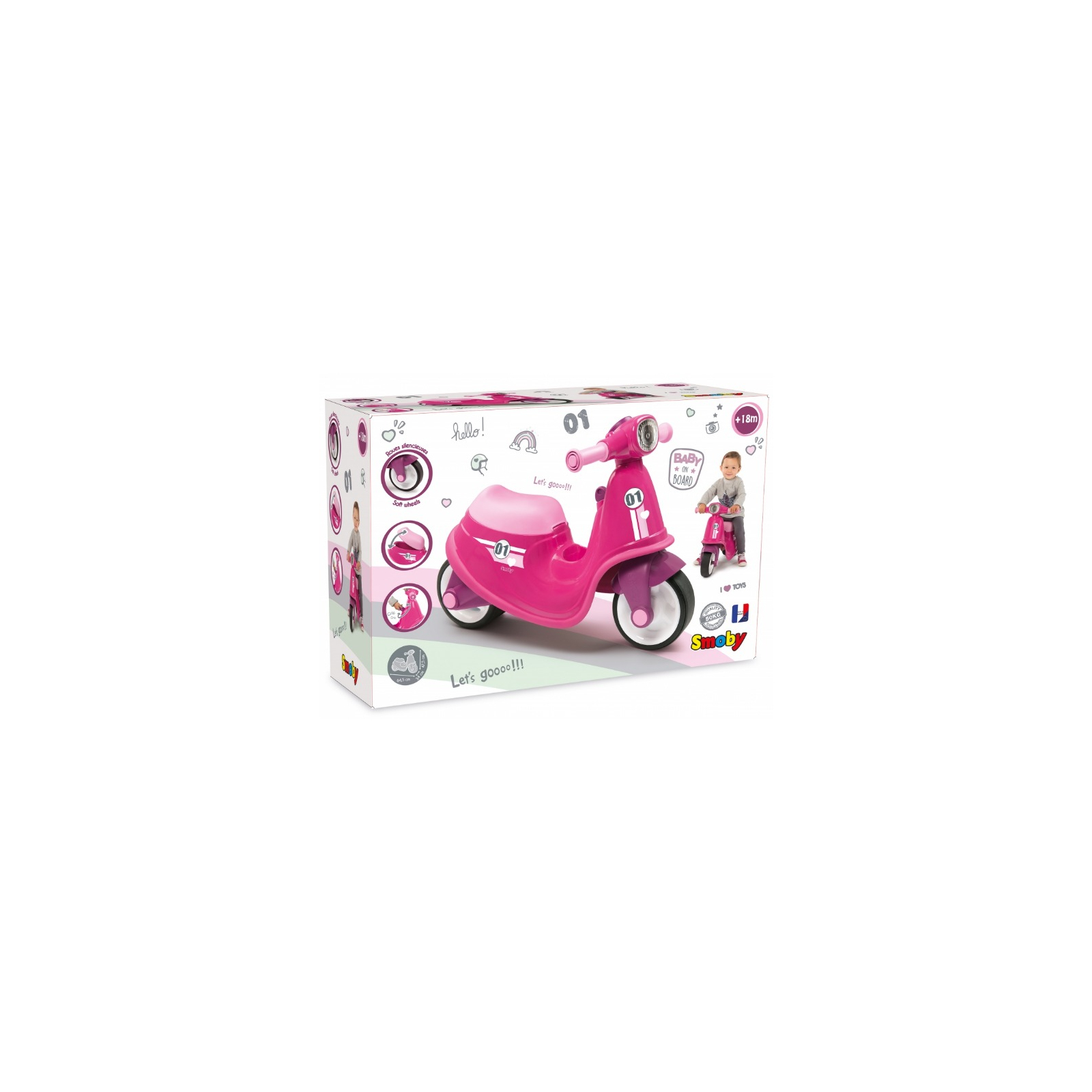 Беговел Smoby розовый (721002) изображение 6