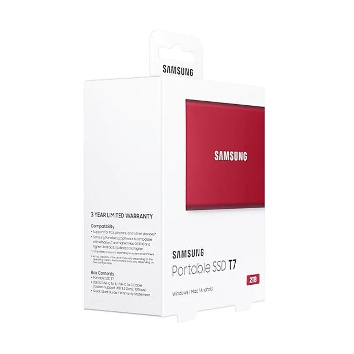 Накопитель SSD USB 3.2 2TB T7 Samsung (MU-PC2T0R/WW) изображение 8
