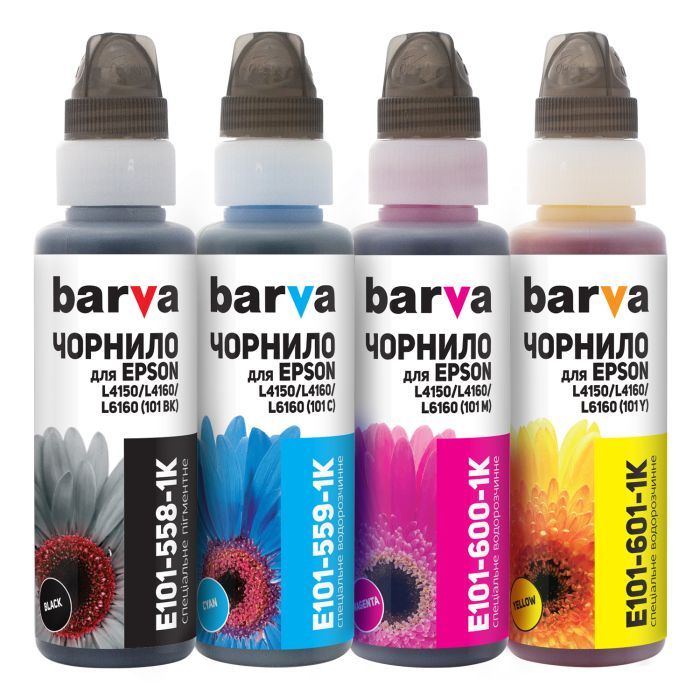 Чернила Barva EPSON L4150/L4160 (101) BLACK Pigm. 100 мл OneKey (E101-558-1K)