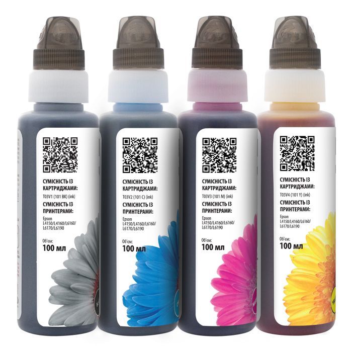Чернила Barva EPSON L4150/L4160 (101) BLACK Pigm. 100 мл OneKey (E101-558-1K) изображение 2