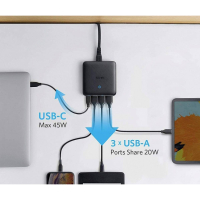 Зарядное устройство Anker PowerPort Atom III Slim 4 - 65W 3&1xUSB-C PIQ3.0 (A2045G11) изображение 2