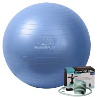 Мяч для фитнеса PowerPlay 4001 65см Блакитний + помпа (PP_4001_65_Blue)