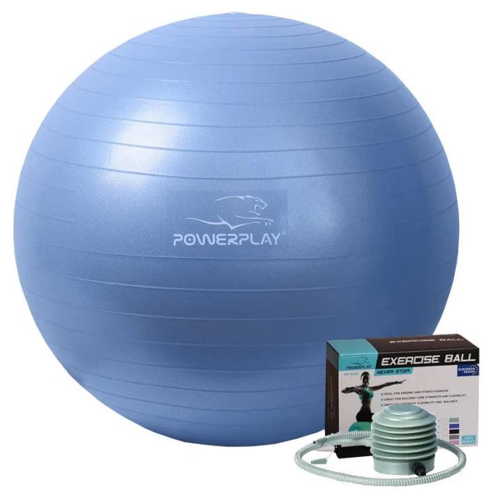 Мяч для фитнеса PowerPlay 4001 65см Чорний + помпа (PP_4001_65_Black)