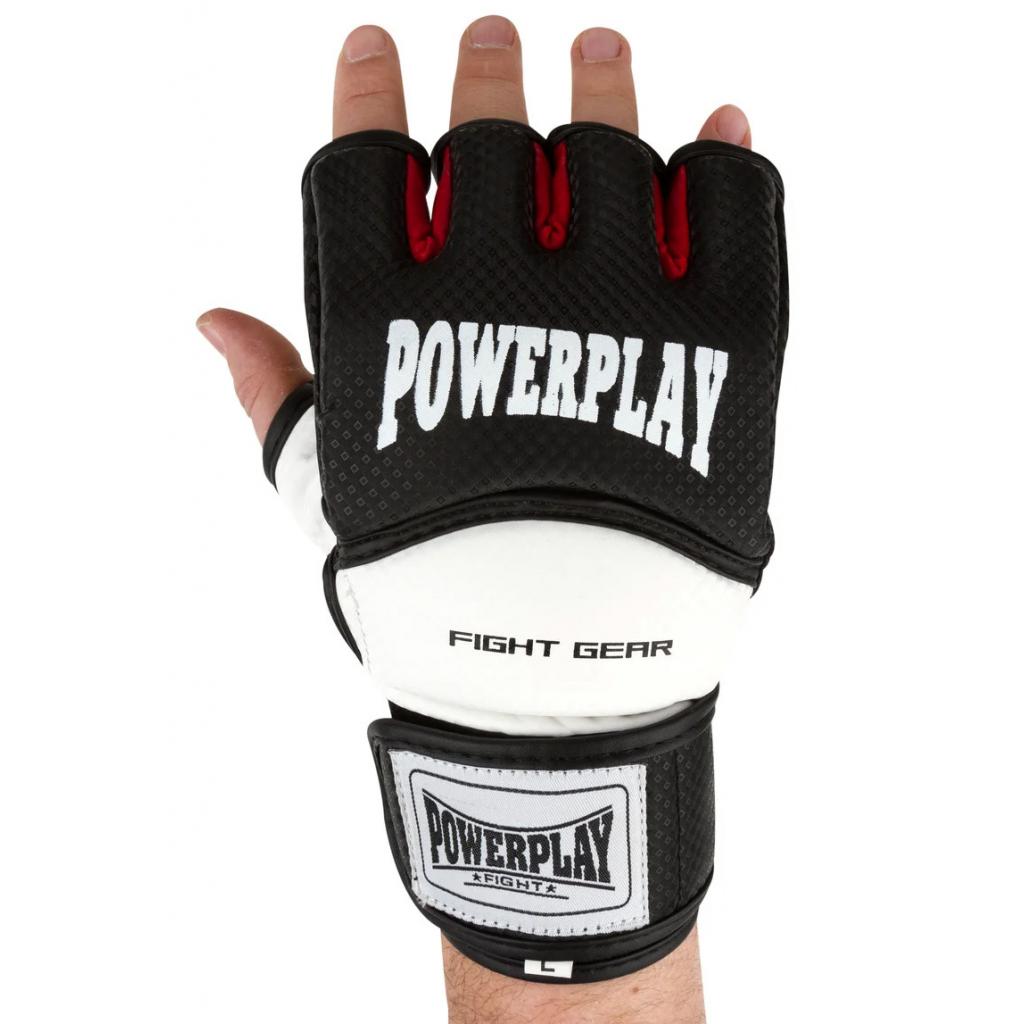 Рукавички для MMA PowerPlay 3075 L Black/White (PP_3075_L_Bl/White) зображення 4