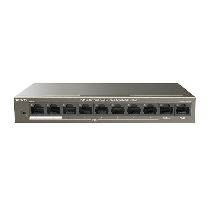 Коммутатор сетевой Tenda TEF1110P-8-63W