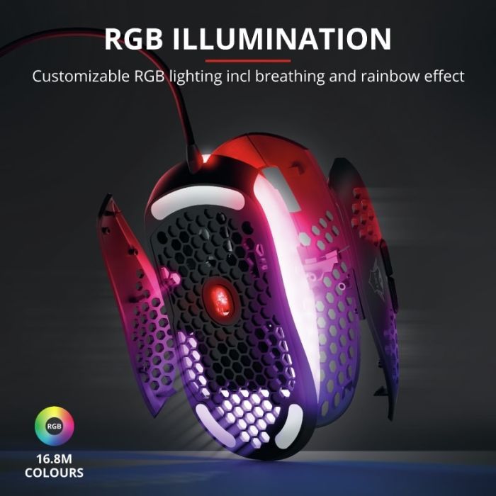Мишка Trust GXT 960 Graphin Ultra-lightweight RGB USB Black (23758) зображення 12
