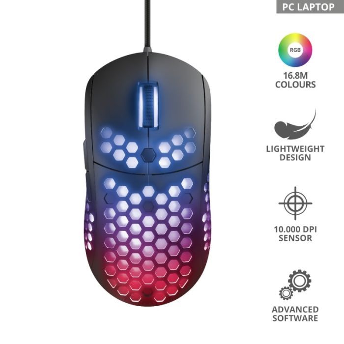 Мишка Trust GXT 960 Graphin Ultra-lightweight RGB USB Black (23758) зображення 7