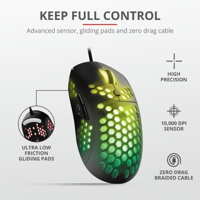Мишка Trust GXT 960 Graphin Ultra-lightweight RGB USB Black (23758) зображення 8